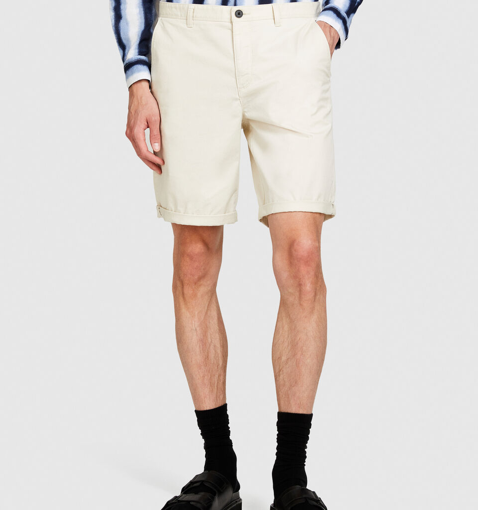 Slim fit bermudas - men's slim fit trousers - Creamy White | Sisley image number 4
